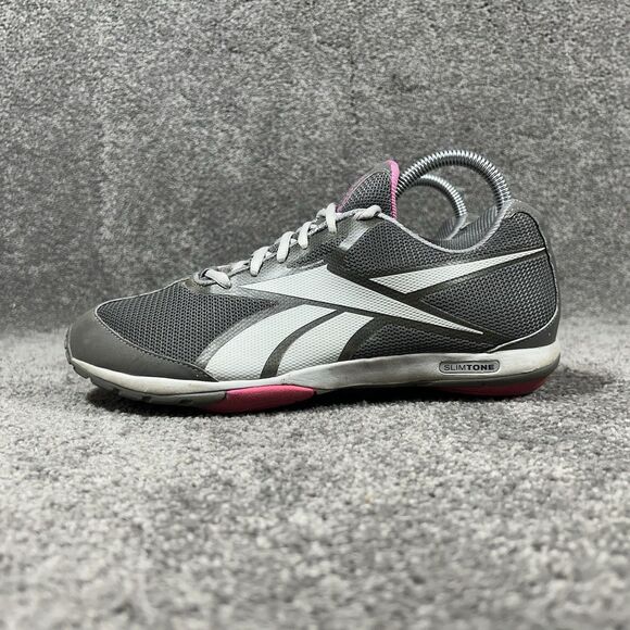 Reebok SlimTone J84822 Women’s Size 7.5 Gray Smooth Fit Training Shoes Used - Picture 7 of 13